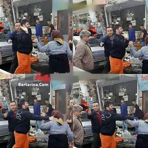 فیلم سیلی خوردن زن دستفروش توسط مامور شهرداری فومن