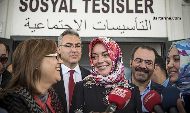 لیندسی لوهان بازیگر زن جنجالی هالیوود مسلمان شد + عکس