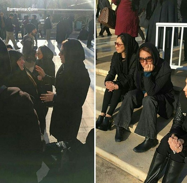 عکس مهناز افشار و بازیگران زن در تشییع شهدای آتش نشان پلاسکو