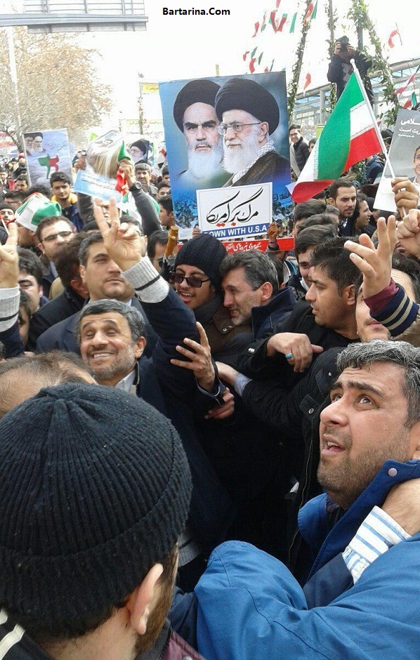 احمدی نژاد در راهپیمایی 22 بهمن 95,حاشیه های احمدی نژاد در 22 بهمن 95 فیلم حضور احمدی نژاد در راهپیمایی 22 بهمن 95 + حاشیه