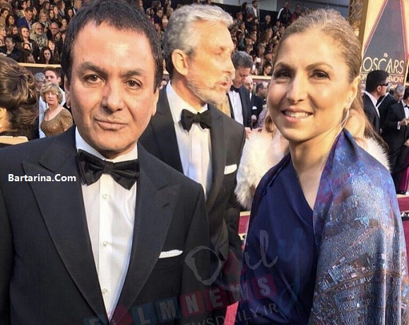 عکس شال انوشه انصاری با طرح مشهد در مراسم اسکار 2017