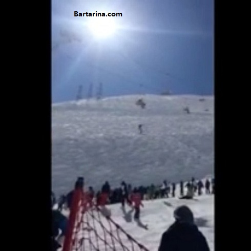 فیلم سقوط دختر اسکی باز از تله سی یژ دربندسر تهران