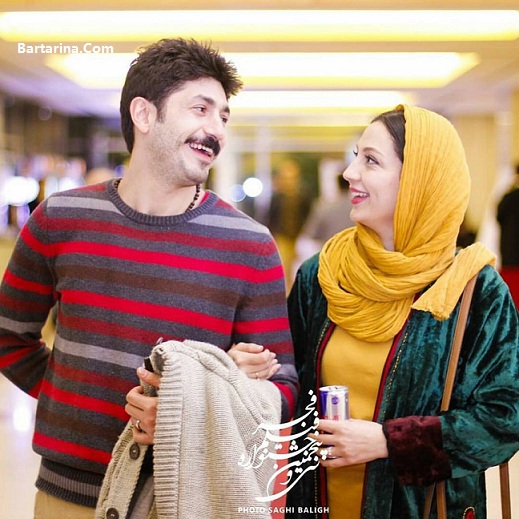 عکس حدیث میرامینی و همسرش مجتبی رجبی در جشنواره فجر 95