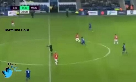 فیلم سوتی کلمه به گا رفت گفتن جواد خیابانی در بازی منچستر