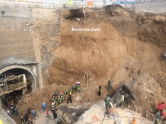 فیلم ریزش تونل مترو قم + کشته های فرو ریختن تونل مترو قم