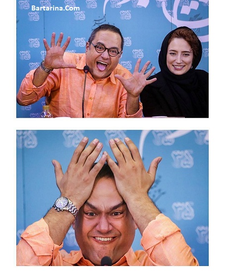 عکس رامبد جوان و همسرش نگار جواهریان در نشست جشنواره فجر 95