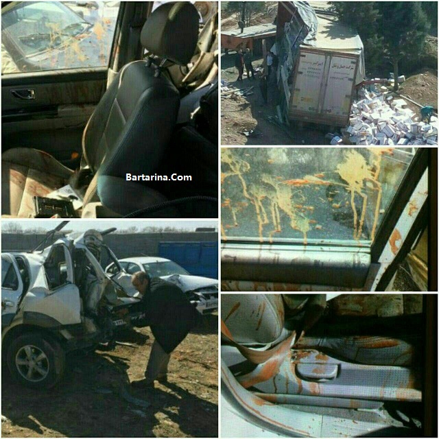 فیلم لحظه تصادف افشین یداللهی در اتوبان کرج قزوین + عکس