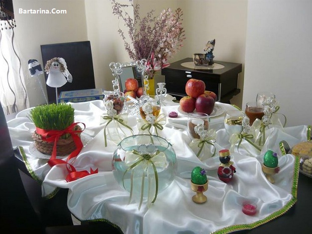 تزیین سفره هفت سین 96 + مدل های جدید سفره هفت سین نوروز 96