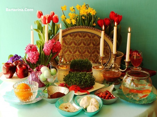تزیین سفره هفت سین 96 + مدل های جدید سفره هفت سین نوروز 96