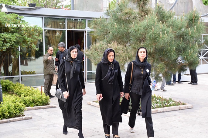 عکس بازیگران زن در مراسم چهلم علی معلم 3 اردیبهشت 96