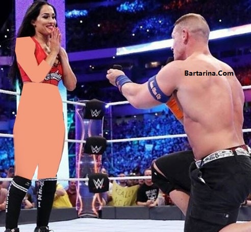 فیلم خواستگاری جان سینا از نیکی بلا وسط رینگ کشتی کج