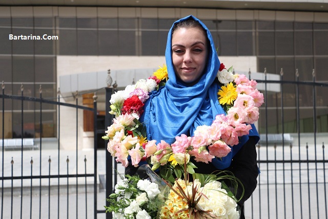عکس لحظه ورود نرگس کلباسی به اصفهان ایران 23 فروردین 96