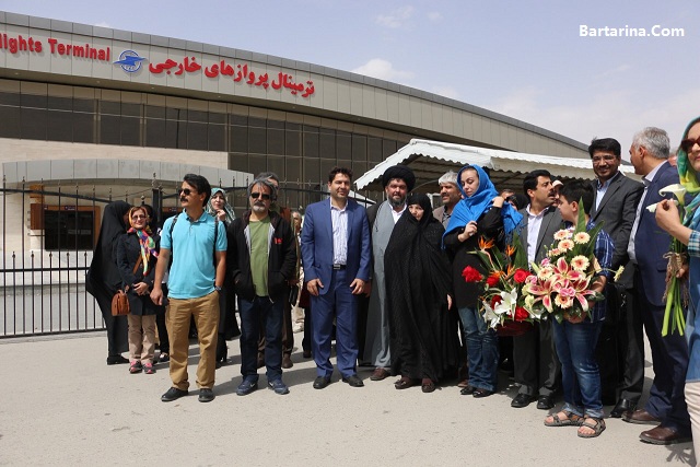 عکس لحظه ورود نرگس کلباسی به اصفهان ایران 23 فروردین 96