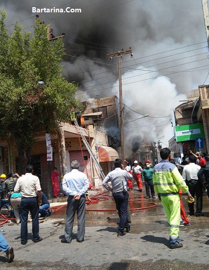 فیلم آتش سوزی در پاساژ رضوان اهواز پنجشنبه 21 اردیبهشت 96