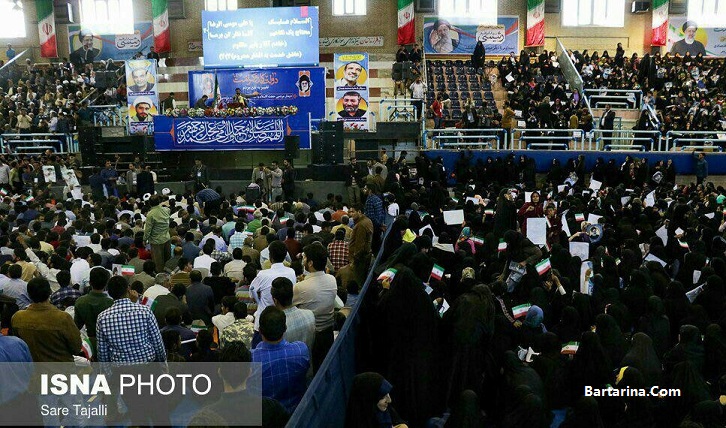 جنجال پرده کشی بین زنان و مردان در سخنرانی رئیسی در کرمان