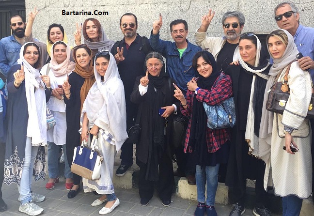 عکس بازیگران زن پای صندوق های رای انتخابات 29 اردیبهشت 96