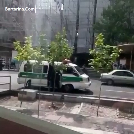 فیلم زیر گرفتن یک دختر توسط ماشین پلیس گشت ارشاد