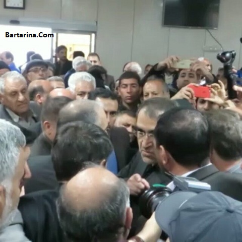 فیلم توهین قاضی زاده وزیر بهداشت به خبرنگار روزنامه قدس