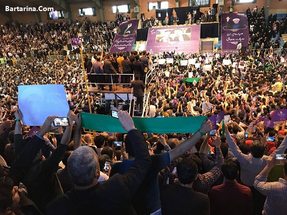 فیلم درگیری هواداران روحانی ابن سینای همدان 18 اردیبهشت 96