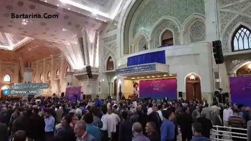 فیلم توهین مجری سخنرانی روحانی به کارگران در روز کارگر 96