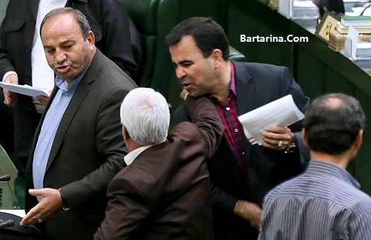 فیلم تیراندازی و درگیری در راهروی مجلس امروز صبح 17 خرداد 96