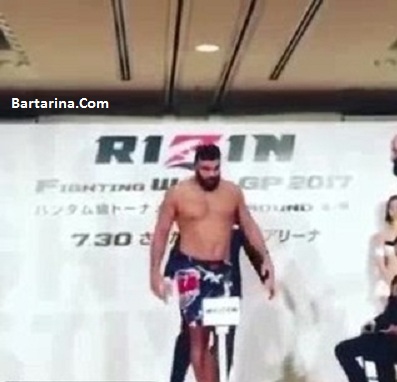 فیلم درگیری امیر علی اکبری با تیلور کینگ در مراسم وزن کشی