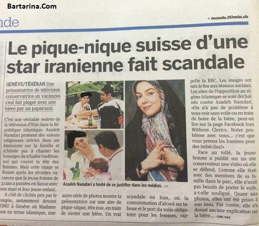 پناهندگی آزاده نامداری در سوئد بعد از کشف حجاب و عکس بی حجاب