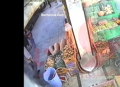 فیلم دزدی اسماعیل رنگرز قاتل آتنا اصلانی از مغازه میوه فروشی