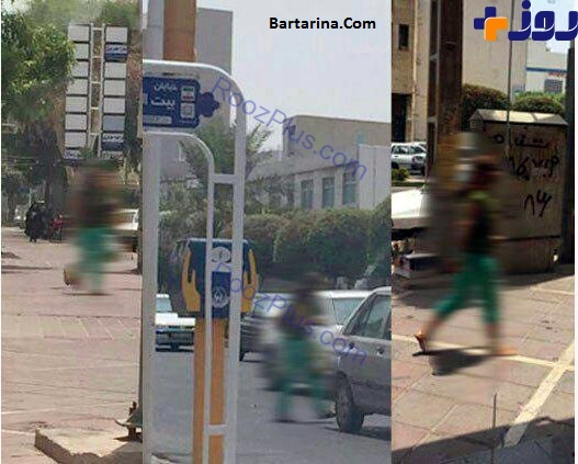 عکس زن بی حجاب خیابان بوشهر + فیلم دختر بی حجاب بوشهر