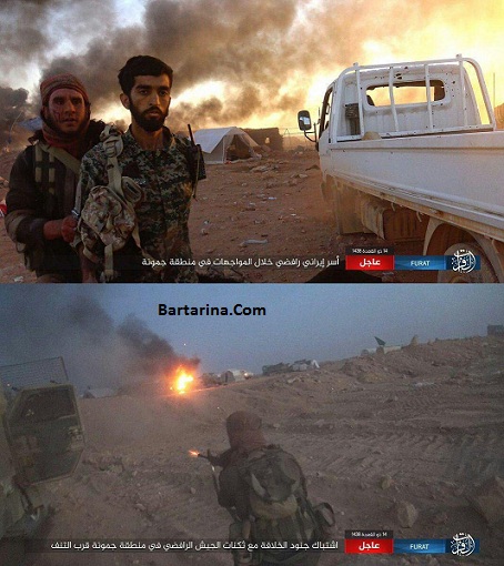 عکس اسارت و دستگیری رزمنده ایرانی توسط داعش در جمونه