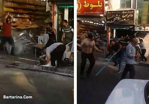 فیلم دعوا و درگیری در محله خاک سفید تهرانپارس 17 مرداد 96