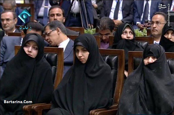 عکس دختر حسن روحانی در مراسم تحلیف پدرش 14 مرداد 96