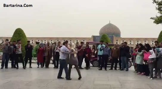 فیلم رقص زن و مرد توریست گردشگر فرانسوی در نقش جهان اصفهان