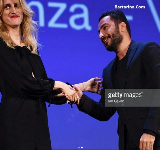 دست دادن نوید محمدزاده با زن,دست دادن جلیلوند با زن فیلم دست دادن نوید محمدزاده و جلیلوند با زن در جشنواره ونیز