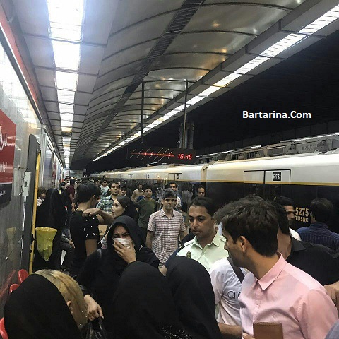 فیلم خودکشی دختر ایستگاه مترو دروازه دولت تهران 30 شهریور 96