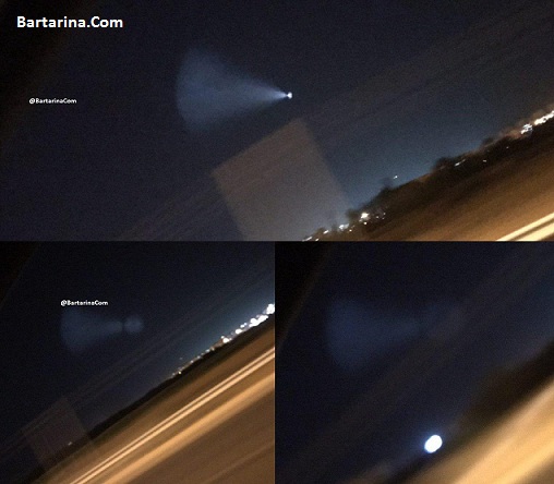 فیلم شی نورانی شبیه موشک در آسمان استان های کشور 4 مهر 96