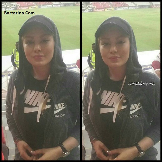 فیلم سحر قریشی در ورزشگاه بازی پرسپولیس و الاهلی عربستان