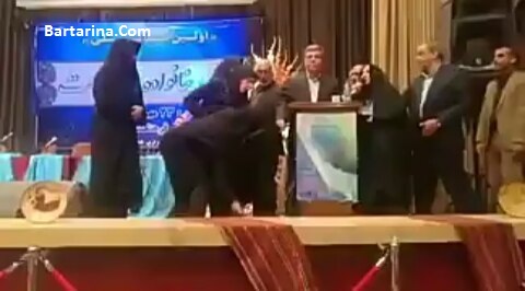 فیلم حمله هاجر چنارانی نماینده نیشابور به معاون استاندار خراسان