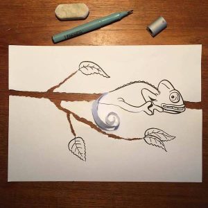 تصاویر سه بعدی با برش کاغذ