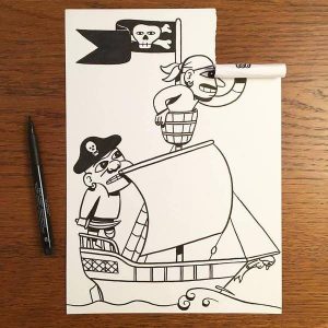 تصاویر سه بعدی با برش کاغذ