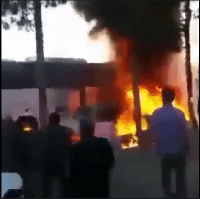فیلم آتش سوزی در اتوبوس پر از مسافر